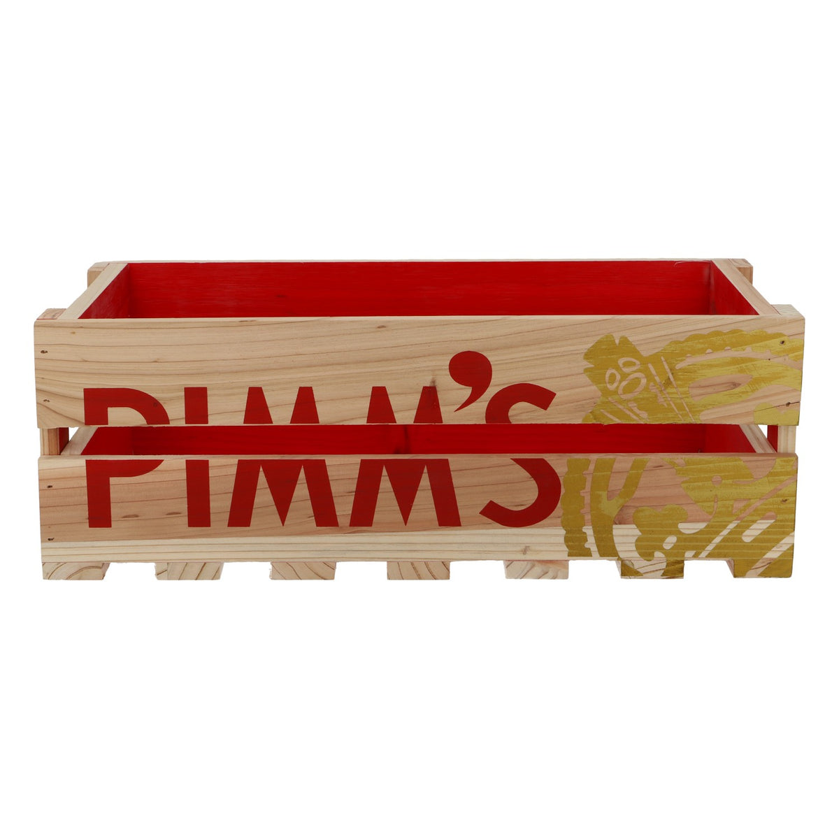 Caisse en bois pour liqueur Pimm's, caisse à bouteilles, décoration d'intérieur, caisse décorative, bois véritable, marron – Vue 2