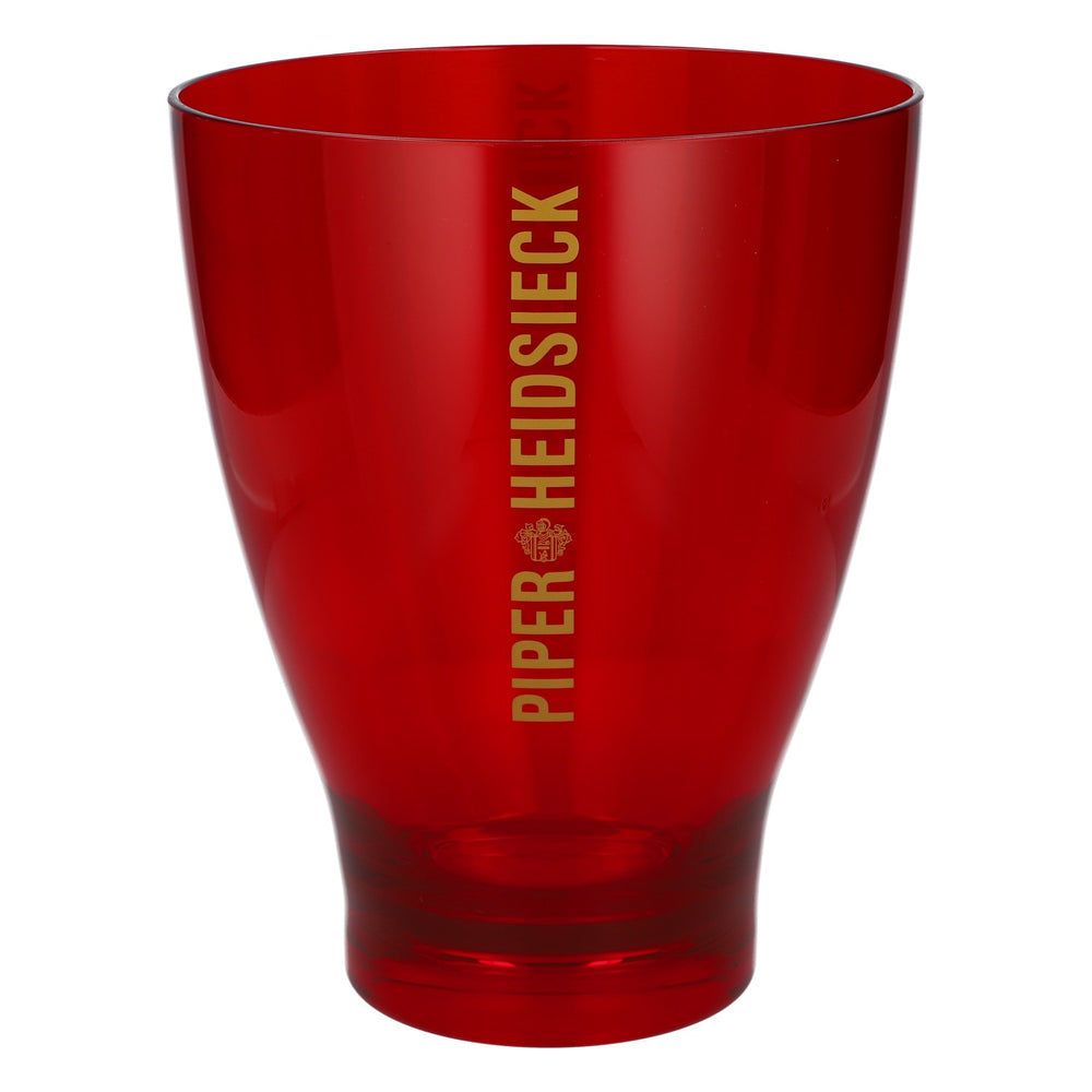 Seau à champagne Piper-Heidsieck en acrylique rouge transparent