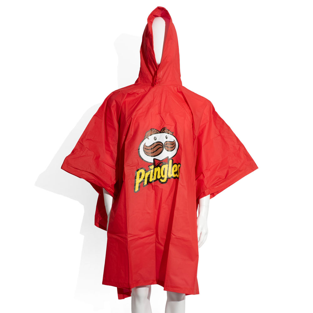 Pringles Müsli Poncho de pluie Festival Protection contre la pluie Capuche d'extérieur Rouge