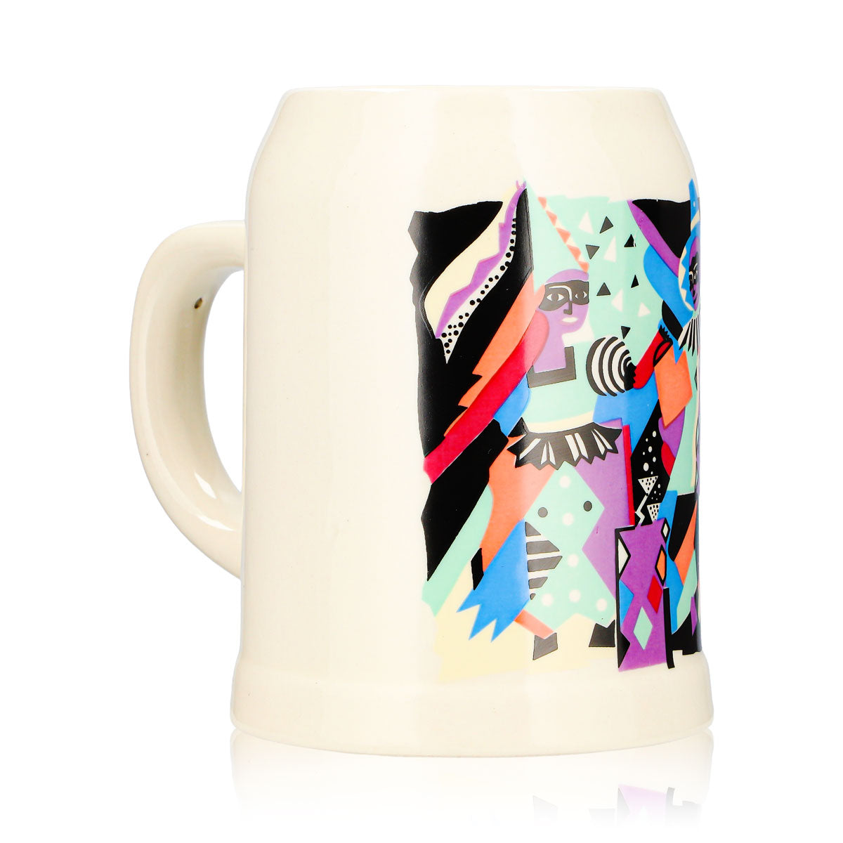 Verre à bière Rastal 0,5 l, chope en terre cuite « Partytime », couleur violet – Vue 2