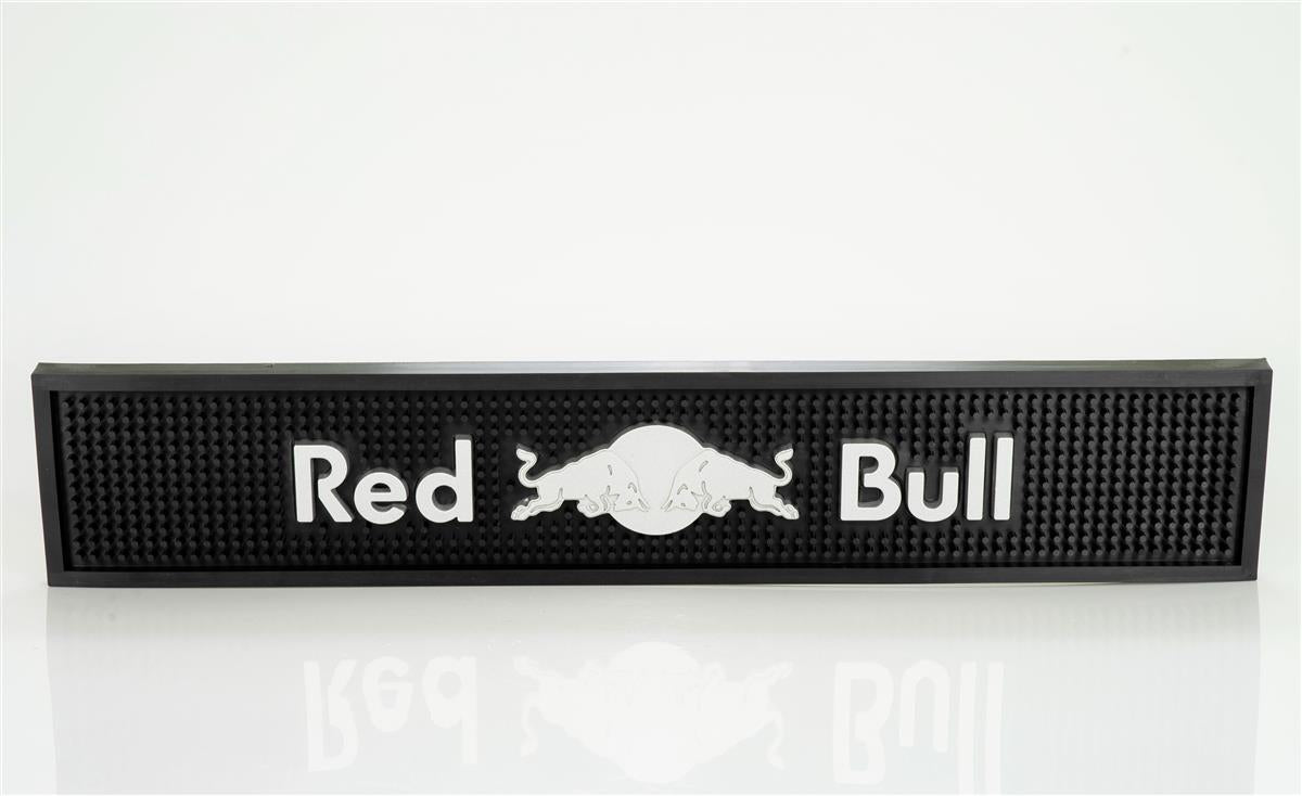 Tapis de bar Red Bull Energy Tapis égouttoir Accessoires de bar noir/argent rigide
