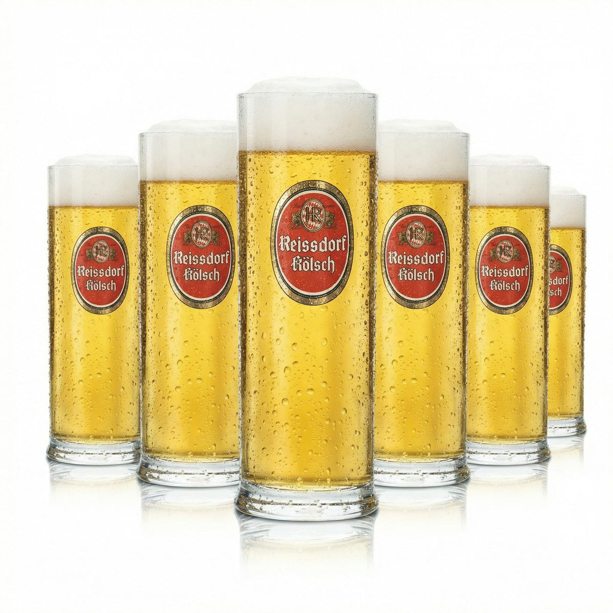 Verres à bière Reissdorf Kölsch 0,2 l, lot de 12 – Verres à bière Kölsch lavables au lave-vaisselle