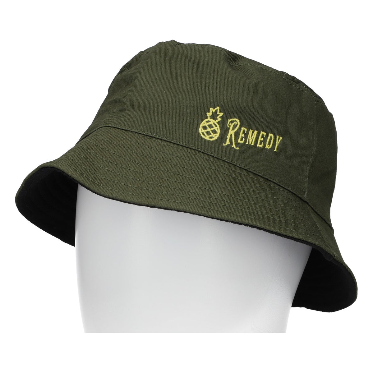 Remedy Rum Chapeau de pêcheur Réversible Noir/Vert olive Taille unique unisexe