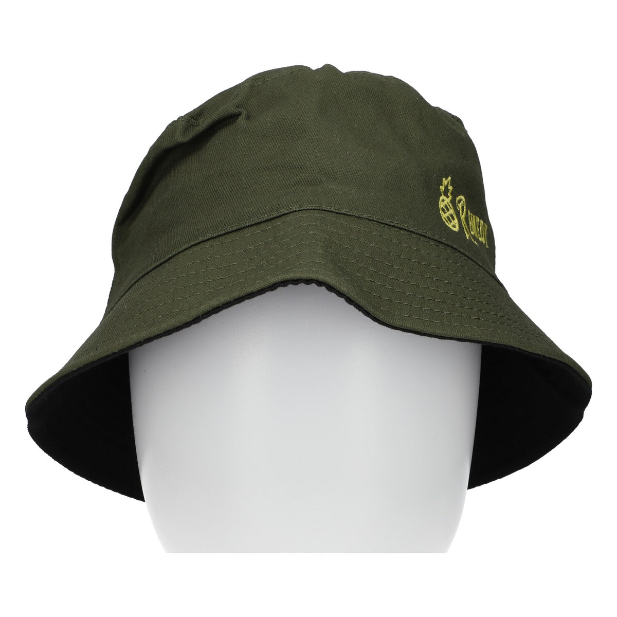 Remedy Rum Chapeau de pêcheur Réversible Noir/Vert olive Taille unique unisexe – Vue 2