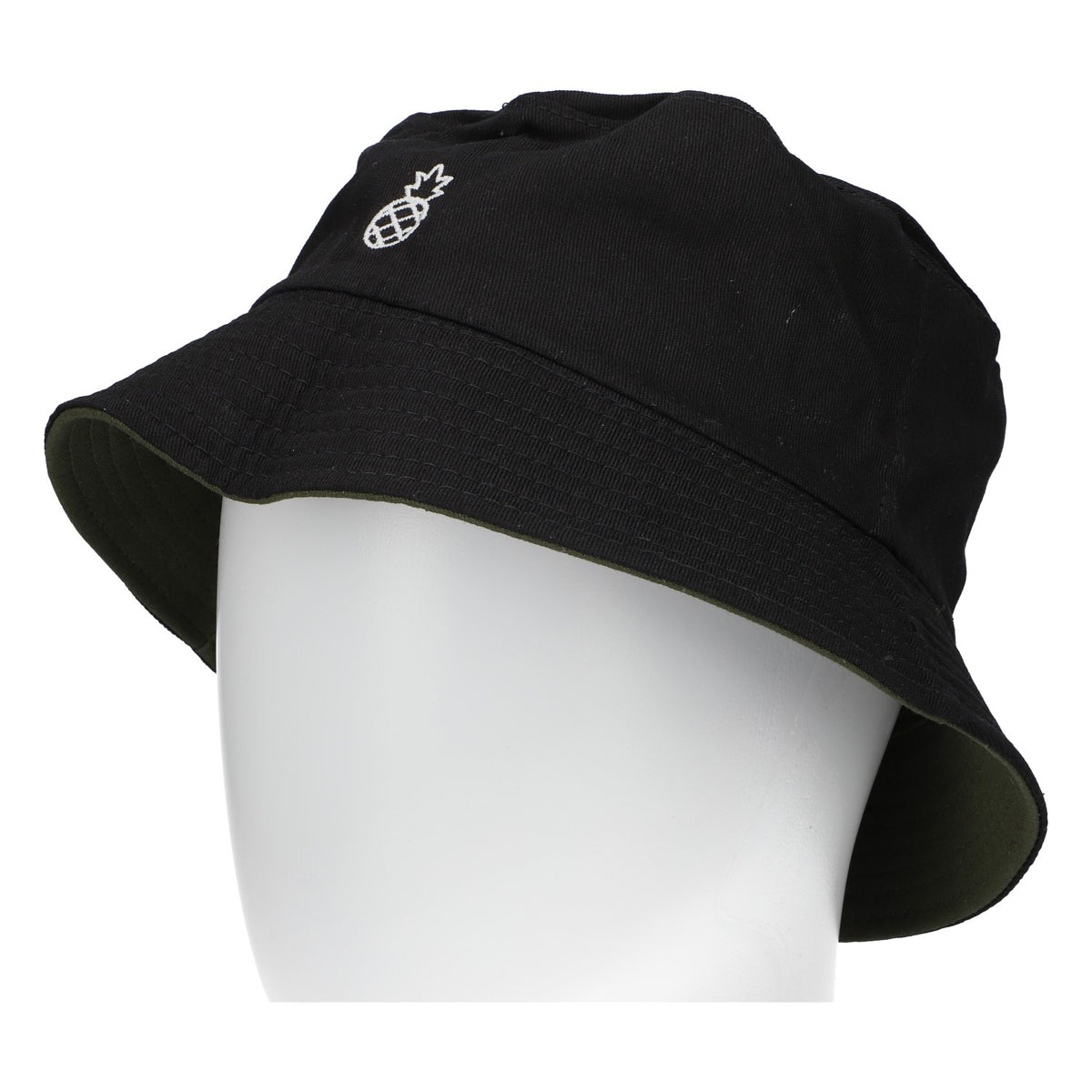 Remedy Rum Chapeau de pêcheur Réversible Noir/Vert olive Taille unique unisexe – Vue 5