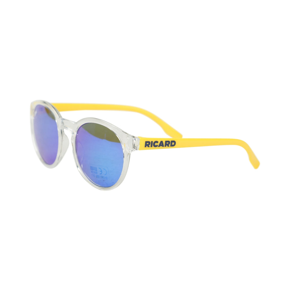 Lunettes de soleil Ricard Pastis Unisexe UV400 Lunettes rétro Nerd bleues et jaunes