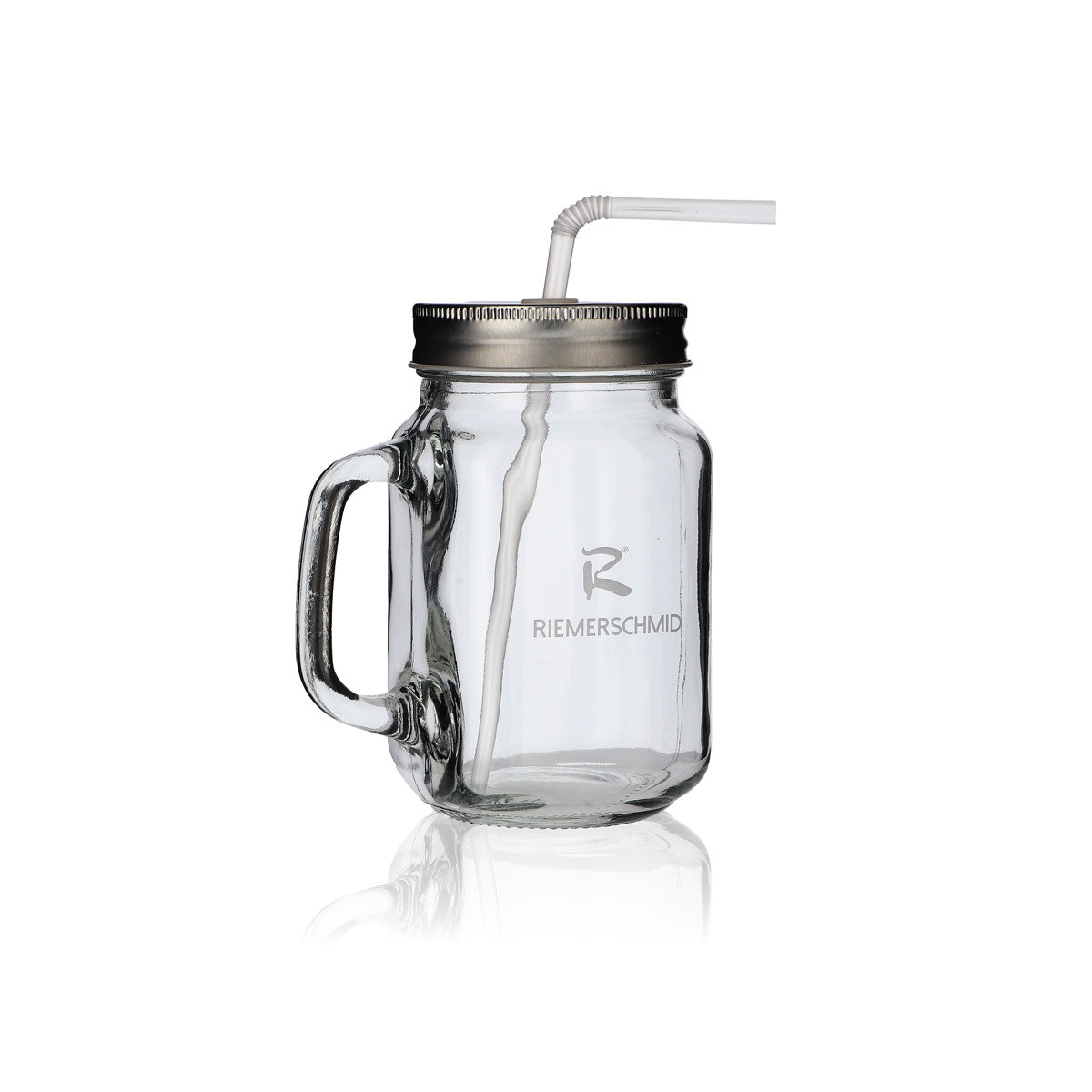 Riemerschmid Henkelkrug Verre 0,49 l Mason Jar Couvercle Paille Long drink Cocktail