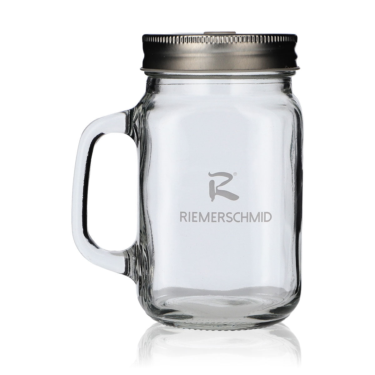 Riemerschmid Henkelkrug Verre 0,49 l Mason Jar Couvercle Paille Long drink Cocktail – Vue 2