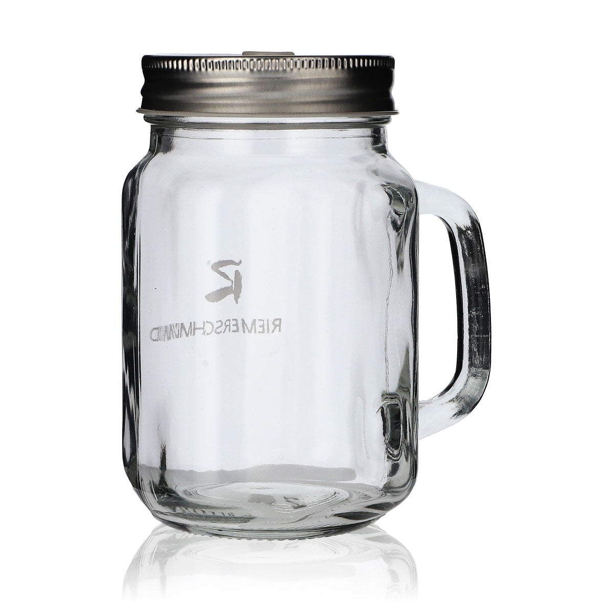 Riemerschmid Henkelkrug Verre 0,49 l Mason Jar Couvercle Paille Long drink Cocktail – Vue 4