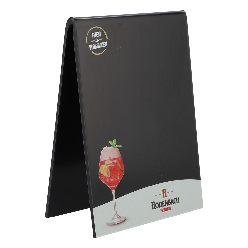 Rodenbach Bière Présentoir de table en acrylique Porte-cartes Tableau des prix 4,5 x 8,5 x 12 cm