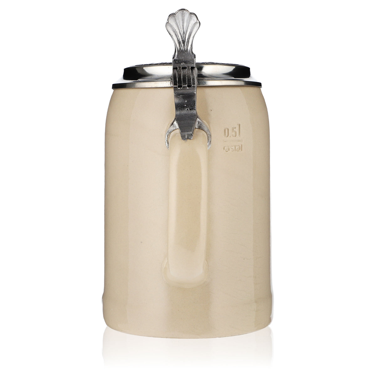 Verre à bière Rothaus 0,5 l Chope en terre cuite avec couvercle en étain Verre de collection Seidel Rastal – Vue 4