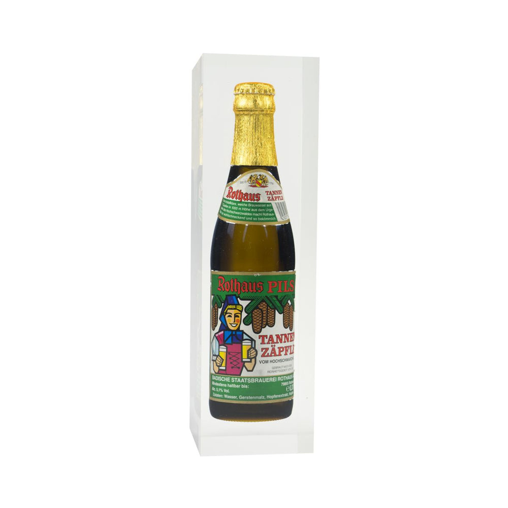 Bouteille de bière Rothaus Bouteille de collection moulée en résine époxy Tannenzäpfle Cadeau