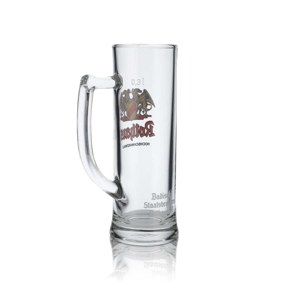 Rothaus Chope de bière en verre 0,3l Seidel Humpen Tannenzäpfle Badische Brauerei – Vue 2