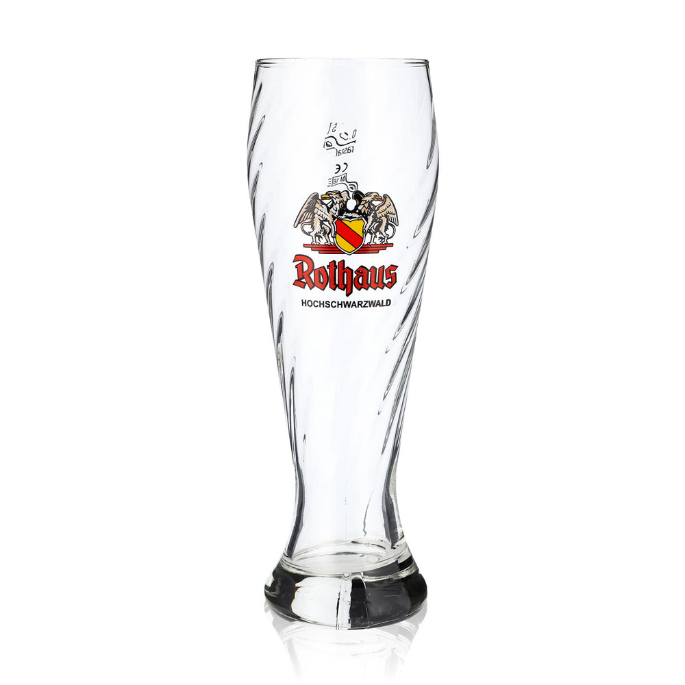 Verre à bière blanche Rothaus 0,5 l, verre élégant à relief pour la restauration, calibré