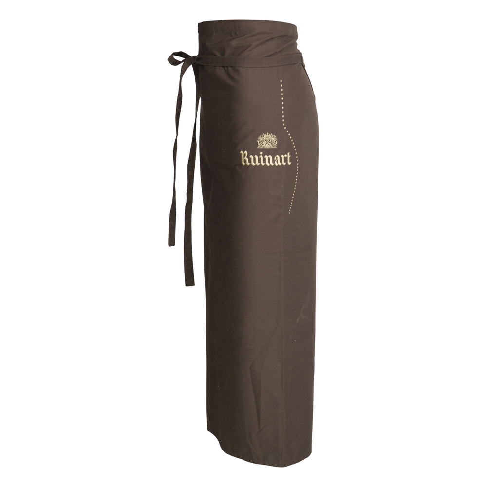 Tablier de sommelier Ruinart, ceinture ventrale, longs pans, service gastronomique, bar, café, bistrot