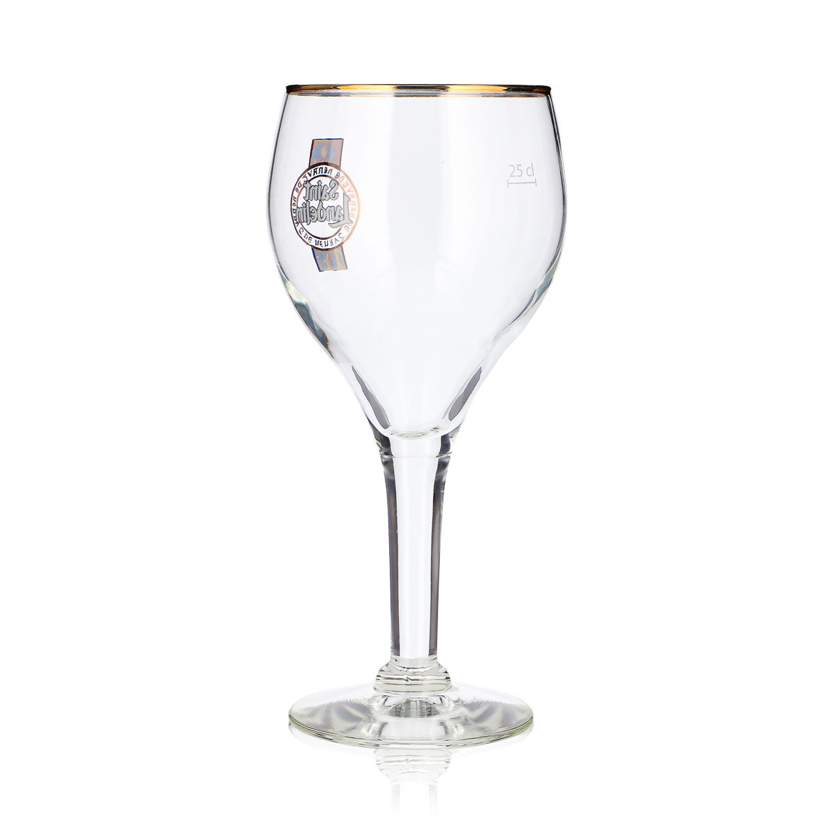 Verre à bière Saint Landelin, 0,25 l, forme de coupe, bord doré – Vue 4