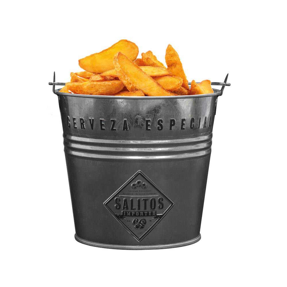 Salitos Refroidisseur à bière Mini seau Seau en métal Seau à glace Bar Métal Boîtes Ice Argent Noir – Vue 2