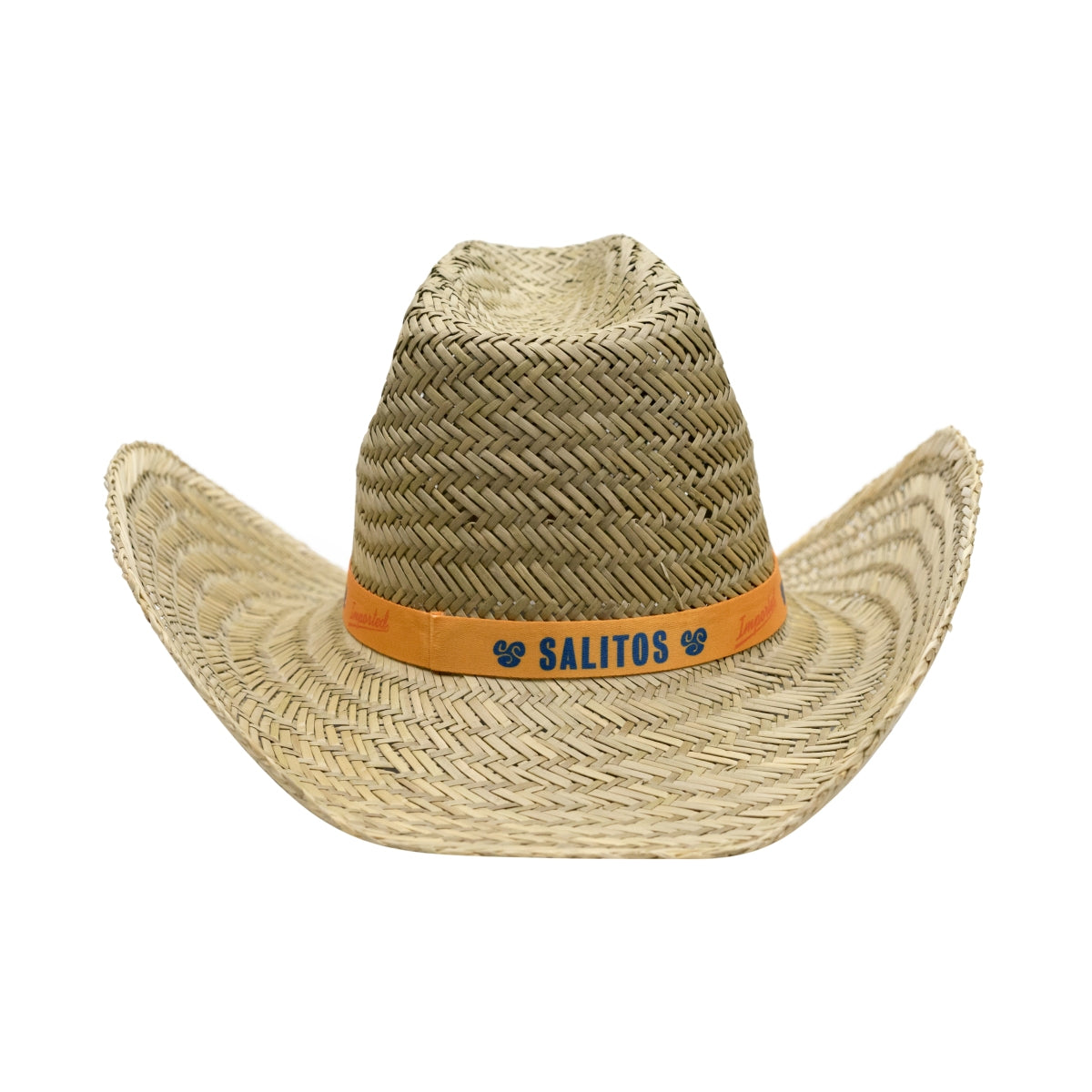 Salitos Chapeau de paille à bande orange Casquette d'été Cowboy Shadow Beach Party – Vue 3