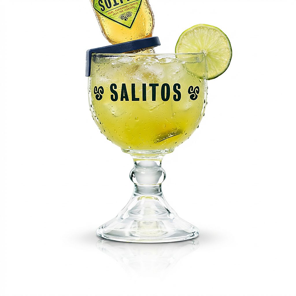 Verre Salrita Salitos 0,6 l - cocktail long drink apéritif - avec clip en verre véritable
