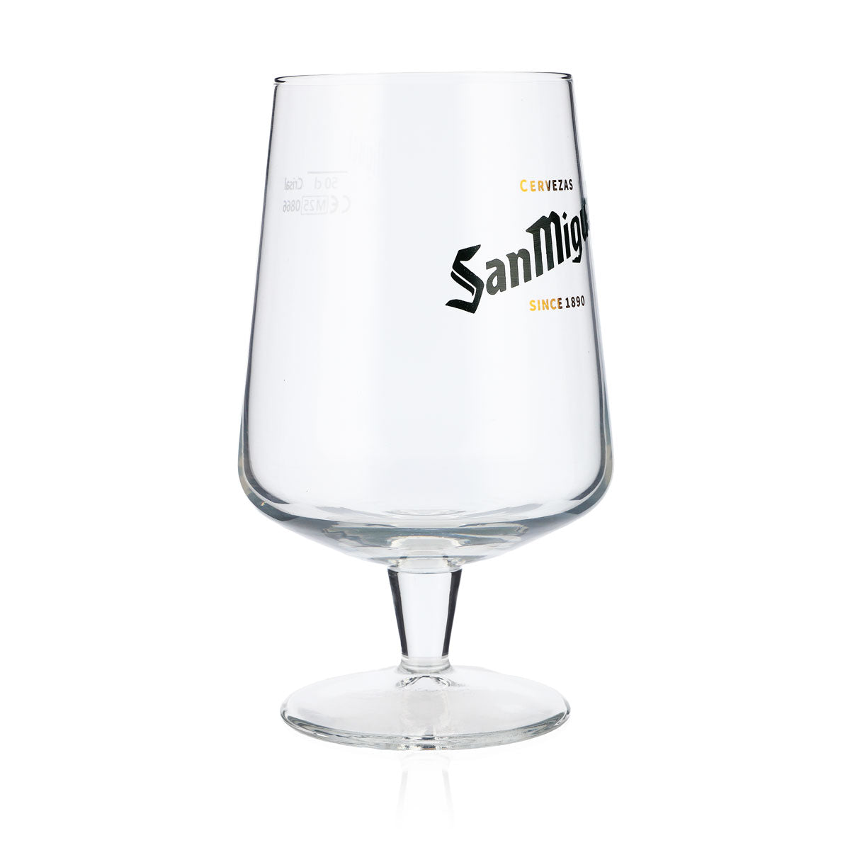 Verre à bière San Miguel Verres à bière 0,5 l Coupe bombée Logo vert – Vue 2