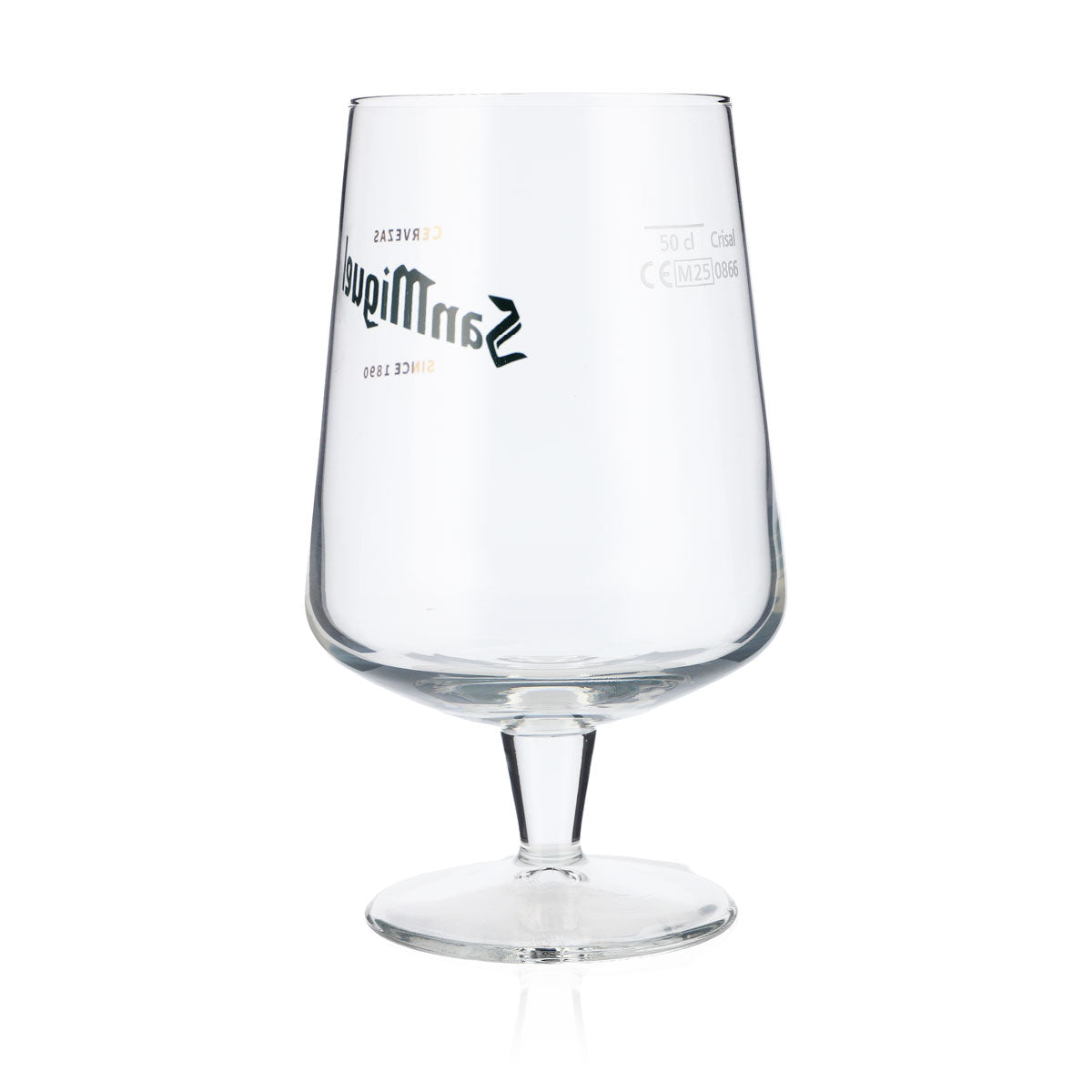 Verre à bière San Miguel Verres à bière 0,5 l Coupe bombée Logo vert – Vue 3