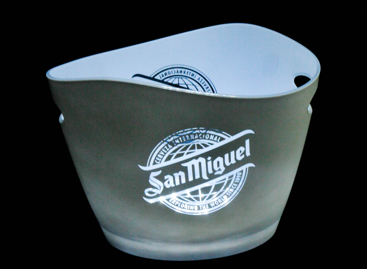 Refroidisseur de bouteilles LED San Miguel Beer Bac à glaçons Icecube Fonctionnement sur batterie