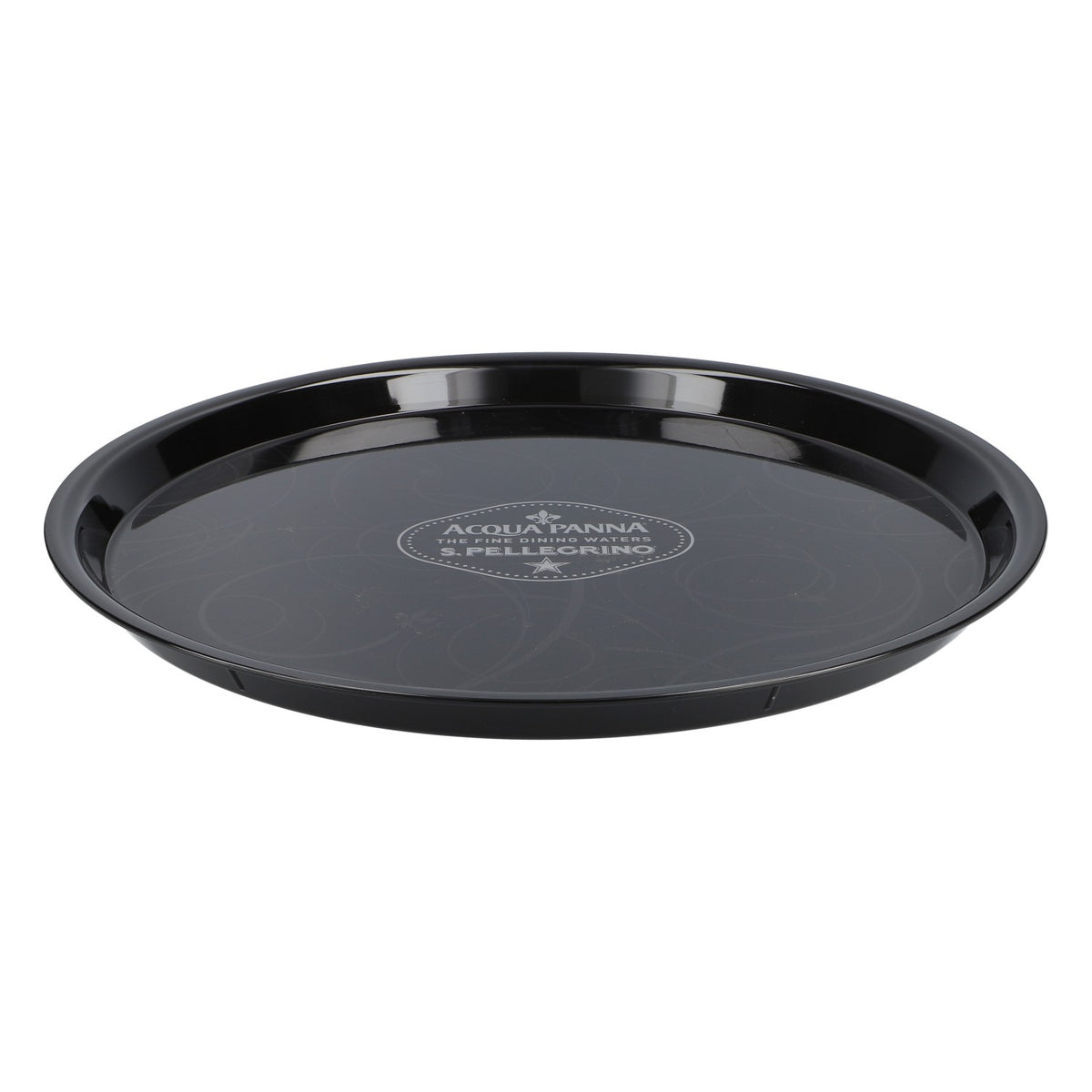 San Pellegrino Plateau de service Plateau rond Acqua Panna, modèle noir