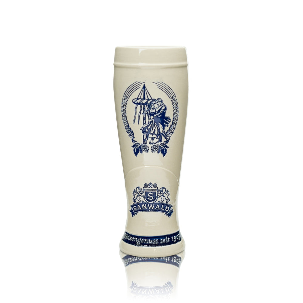 Verre à bière Sanwald 0,5 l bière blanche relief en argile « couple dansant » levure de blé verres chope