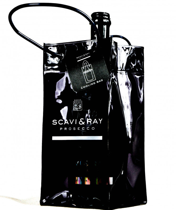 Sac isotherme Scavi & Ray pour Prosecco, aspect laqué « Icebag », en PVC noir – Vue 2