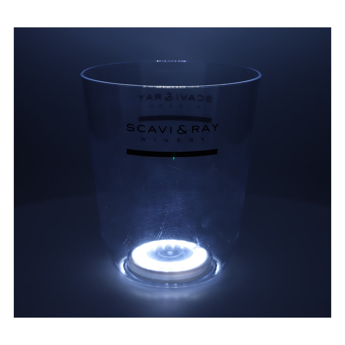 Scavi & Ray Refroidisseur à champagne Refroidisseur à bouteille Bac à glaçons Transparent LED avec bloc d'alimentation – Vue 2