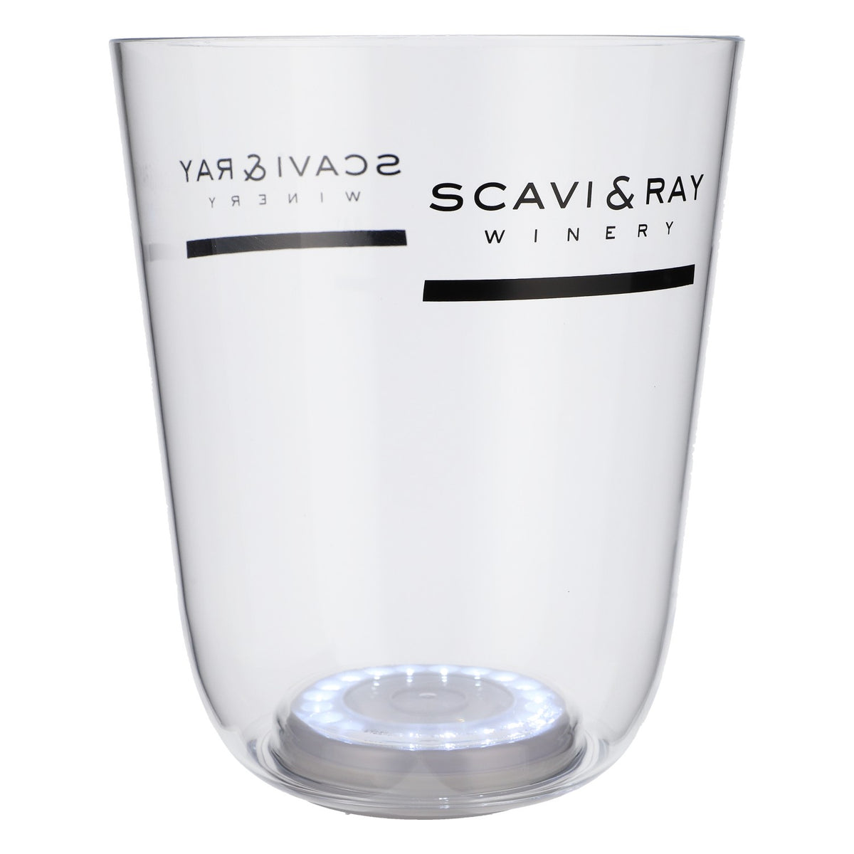 Scavi & Ray Refroidisseur à champagne Refroidisseur à bouteille Bac à glaçons Transparent LED avec bloc d'alimentation – Vue 3