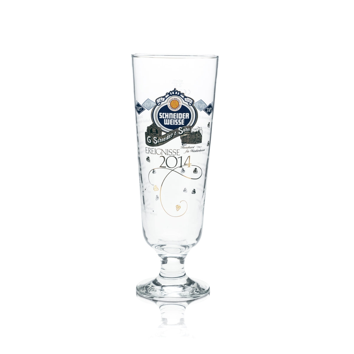 Verre à bière Schneider Weisse 0,5 l, forme tulipe, édition Événements 2014