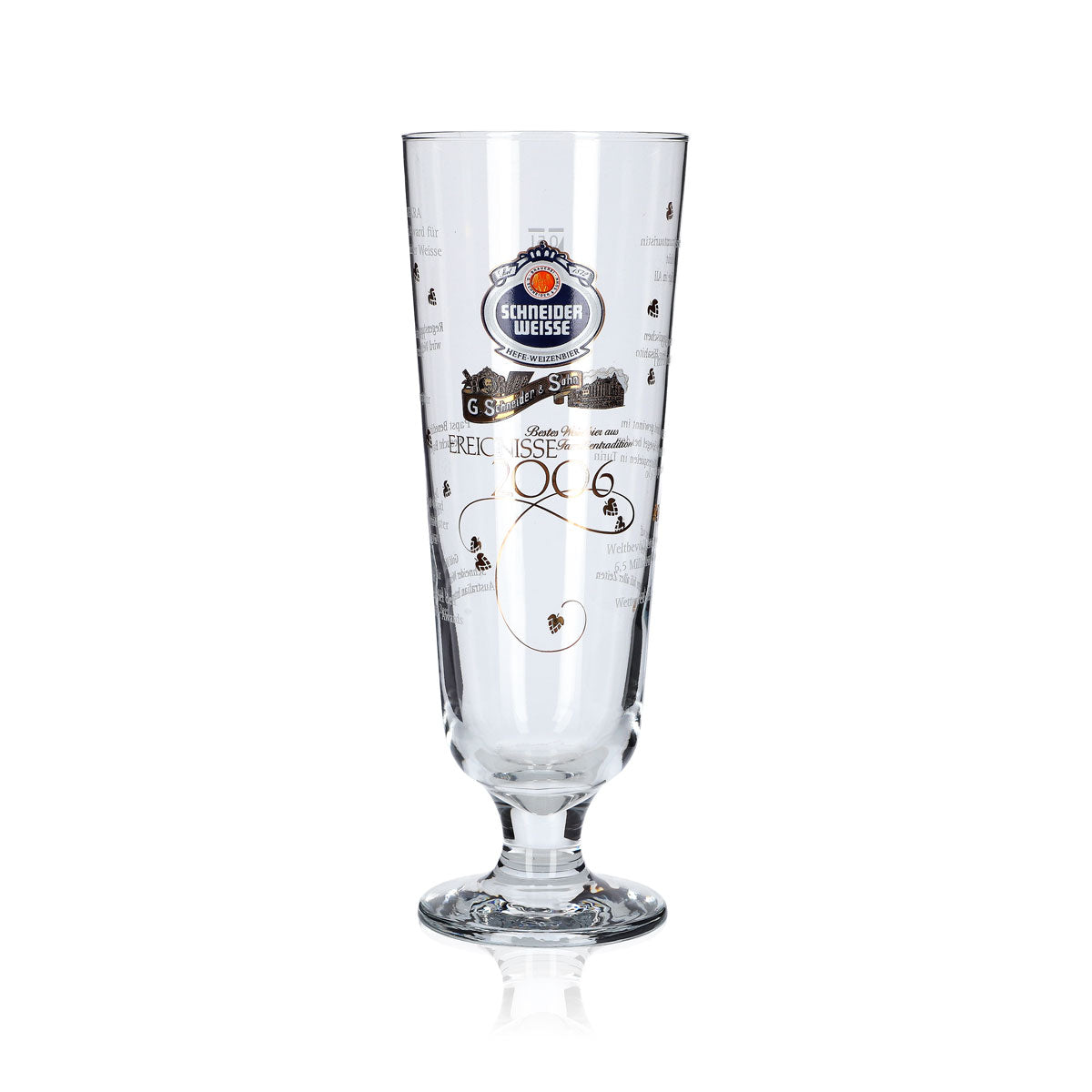 Verres Schneider Weisse Glas 0,5 l, édition spéciale « Coupe antique », événements 2006