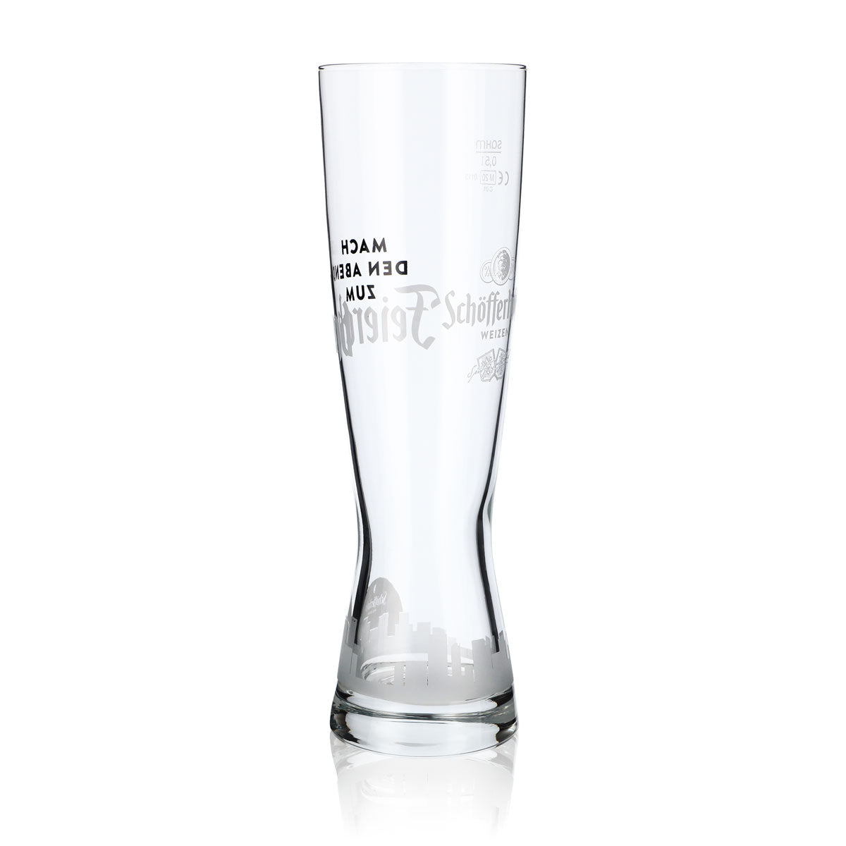 Verre Schöfferhofer 0,5 l verre à bière blanche « Mach den Abend zum Feierabend » (Faites de votre soirée un moment de détente)