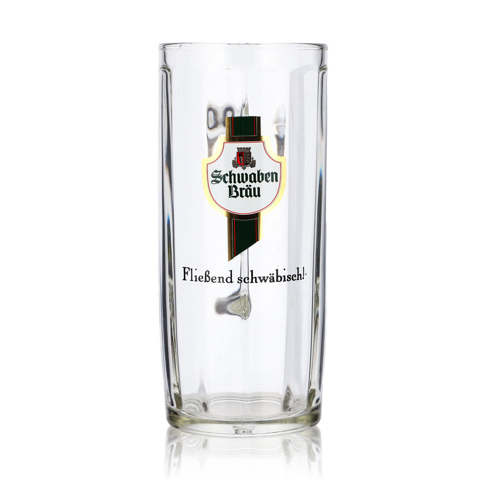 Verre à bière Schwaben Bräu, 0,5 l, modèle « Krug », couleur crème