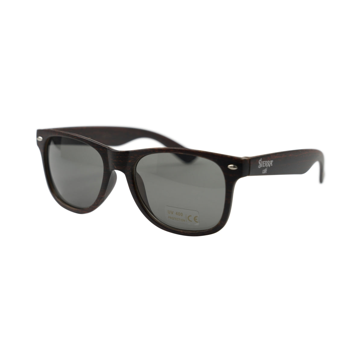 Lunettes de soleil Sierra Cafe Tequilla marron aspect bois UV400 lunettes nerd été rétro