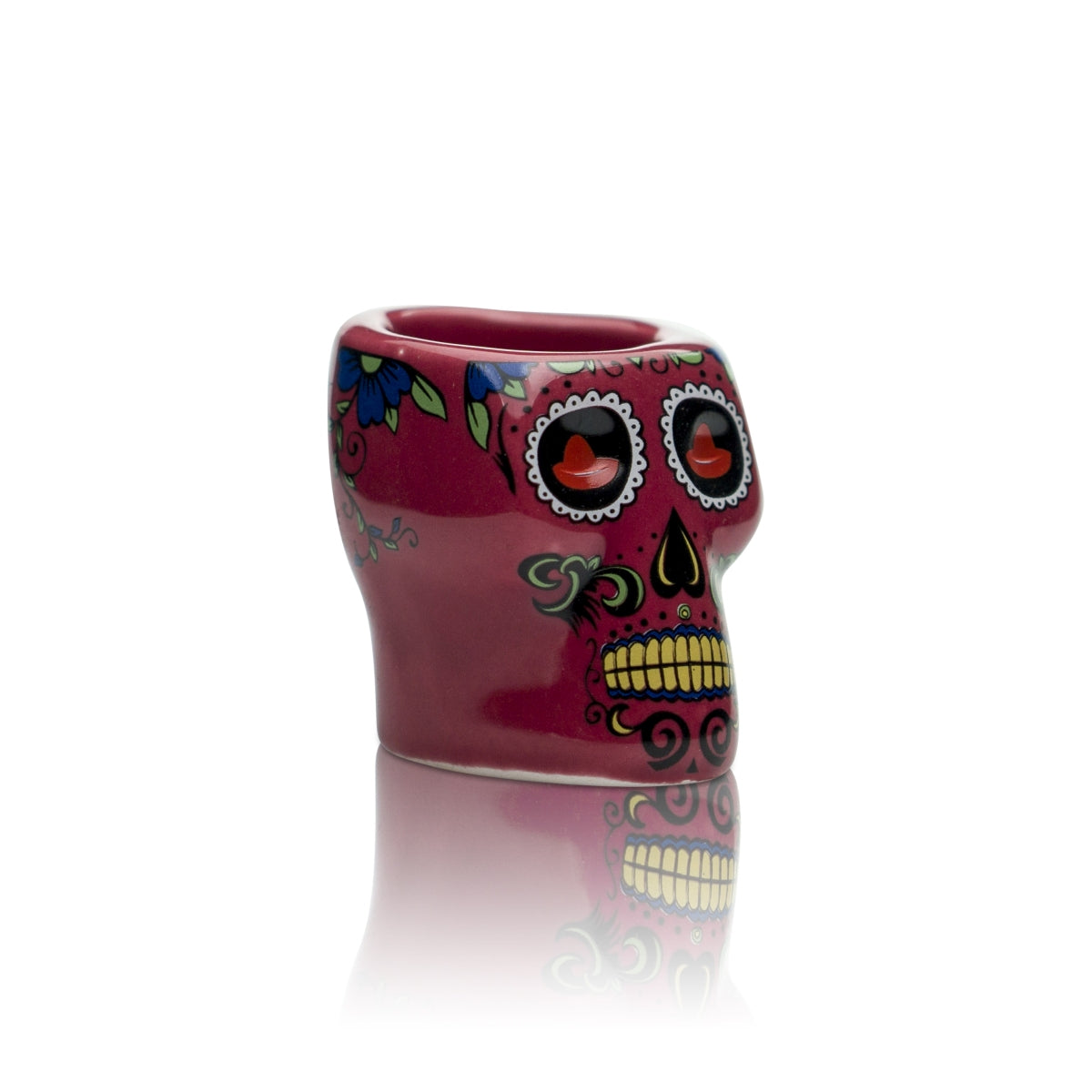 6 verres à tequila Sierra en terre cuite 2 cl, rose, tête de mort, pour schnaps ou shots – Vue 2