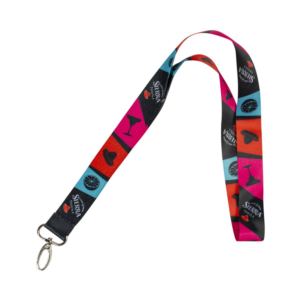 Sierra Tequila Lanière multicolore avec mousqueton, porte-badge et chaîne