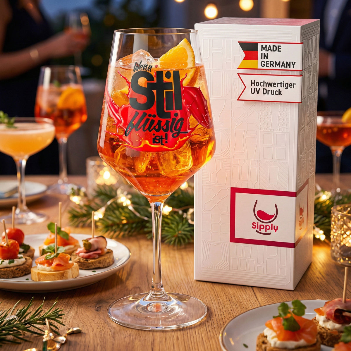 Verre à apéritif Sipply Summer Vibes avec inscription « Quand le style est liquide ! » 0,5 l – Vue 2