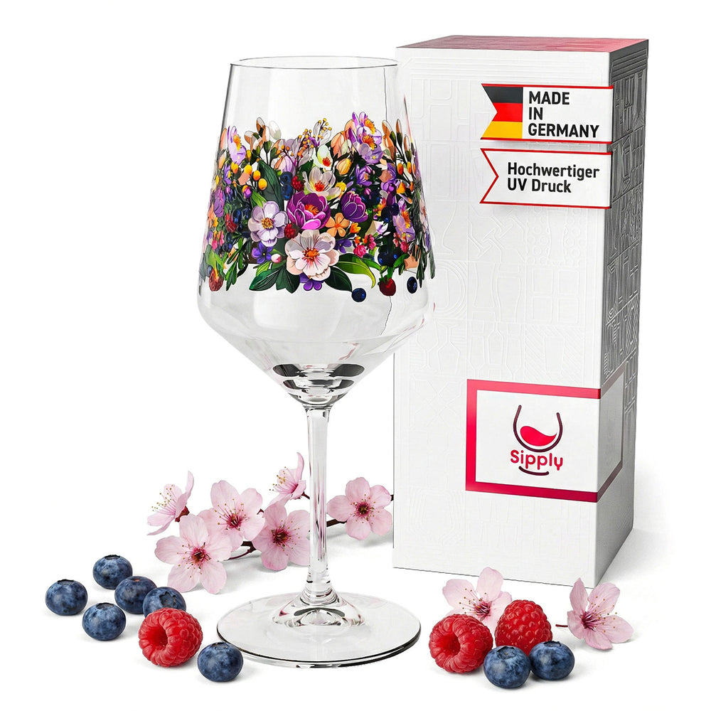 Verre à apéritif Sipply Summer Vibes avec motif baies sauvages pour boissons Spritz et cocktails 0,5 l avec effet transparent