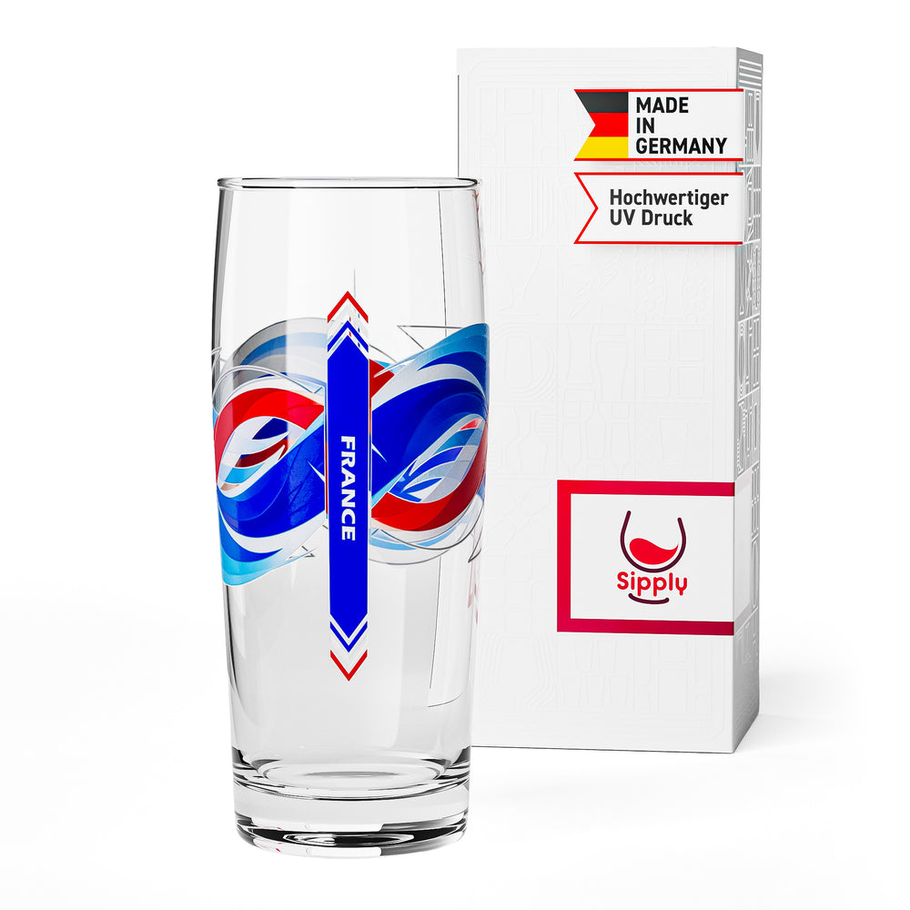 Verre à bière Sipply « Willibecher » 0,5 l avec le drapeau de la France