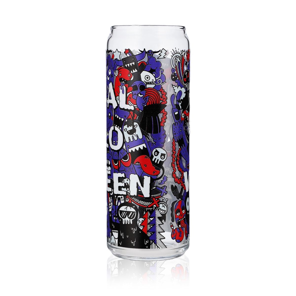 6x verres Sipply Can Glass motif Halloween Doodle violet en impression UV 370ml – Vue 4