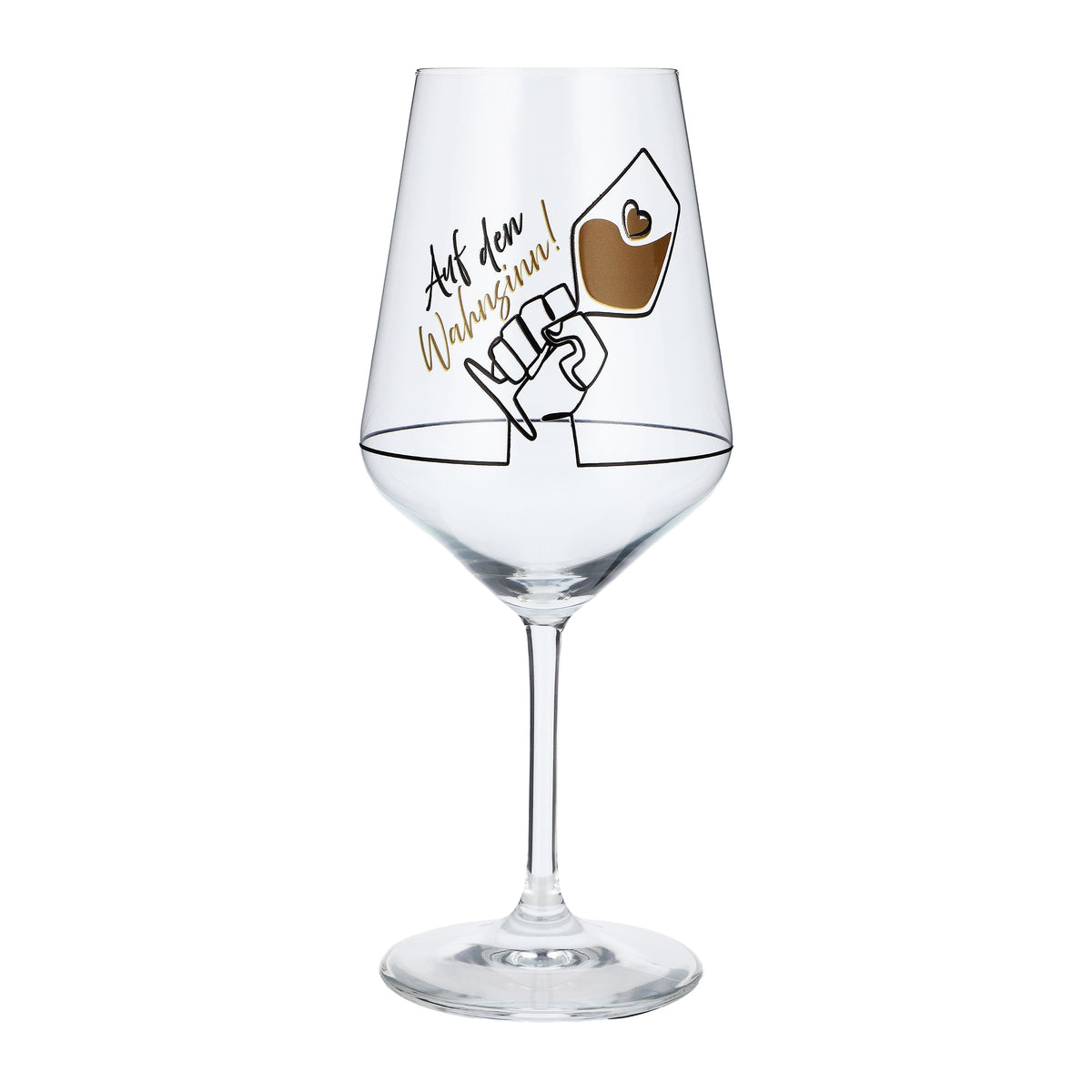 Verre à vin Sipply avec inscription « À la folie ! » 0,5 l – Vue 2