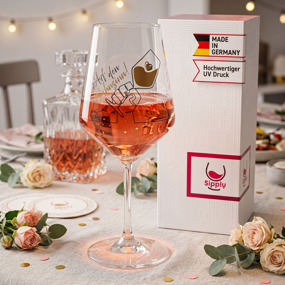 Verre à vin Sipply avec inscription « À la folie ! » 0,5 l – Vue 3