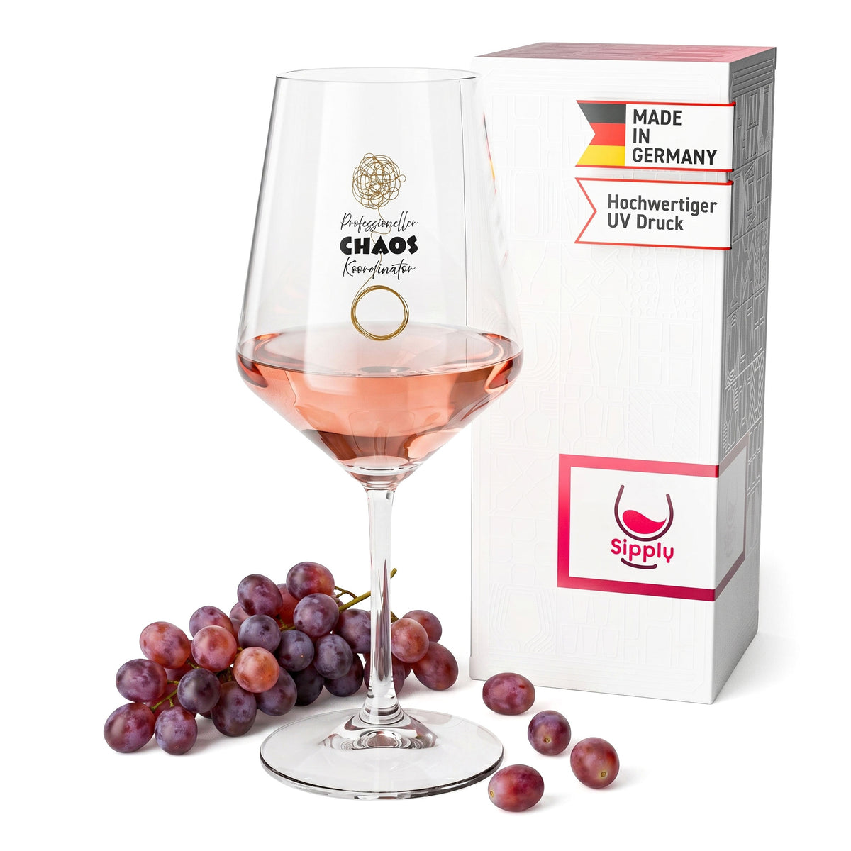Verre à vin Sipply avec inscription « Chaos Coordinator », 0,5 l