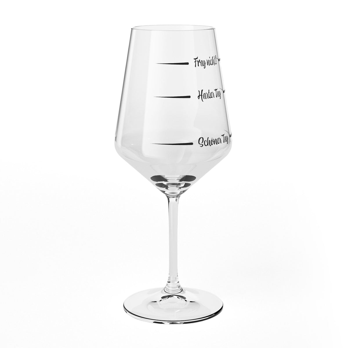 Verre à vin Sipply avec inscription « Ne pose pas de questions – Journée difficile, belle journée » V2, 0,5 l – Vue 6
