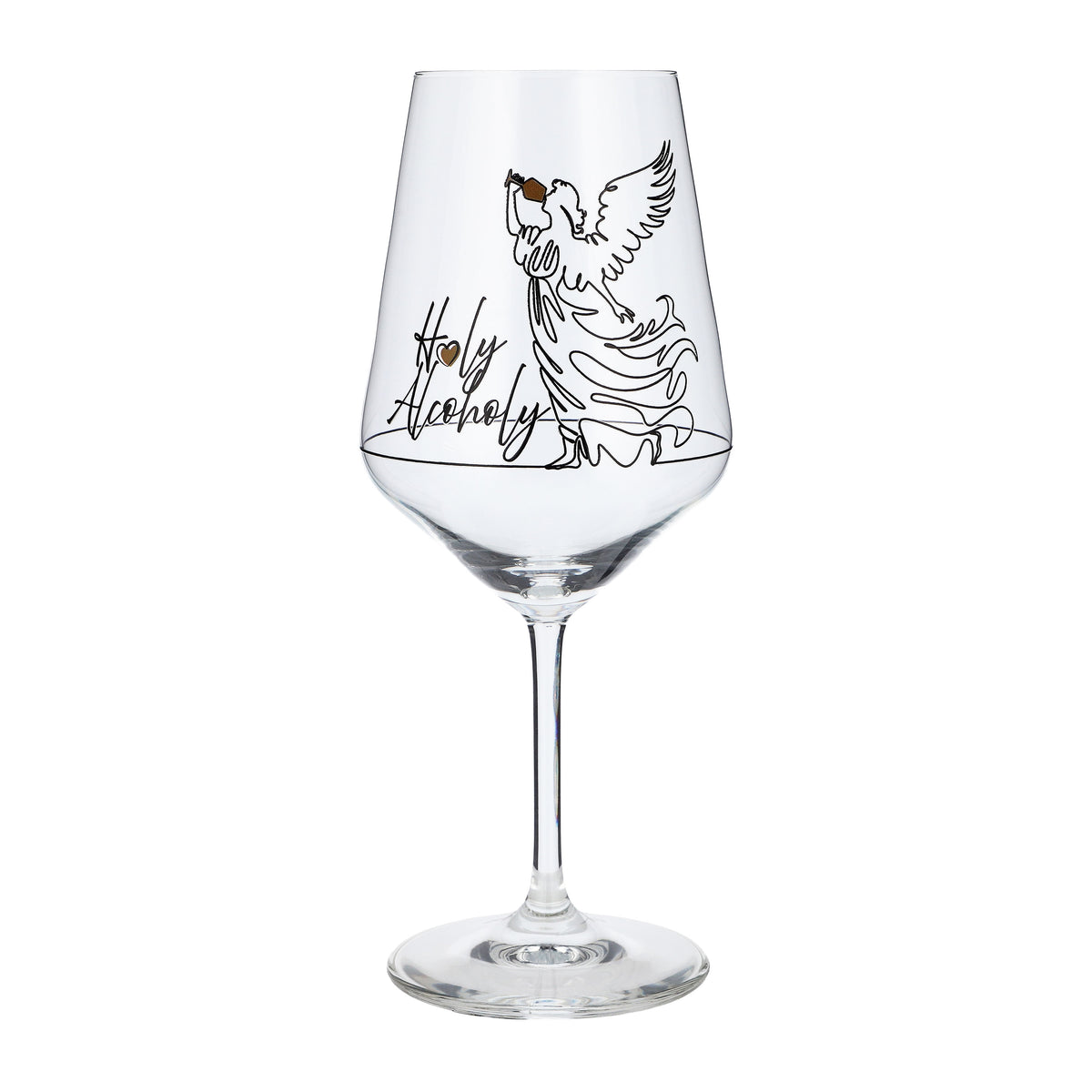 Verre à vin Sipply avec inscription « Holy Alcoholy », 0,5 l – Vue 2