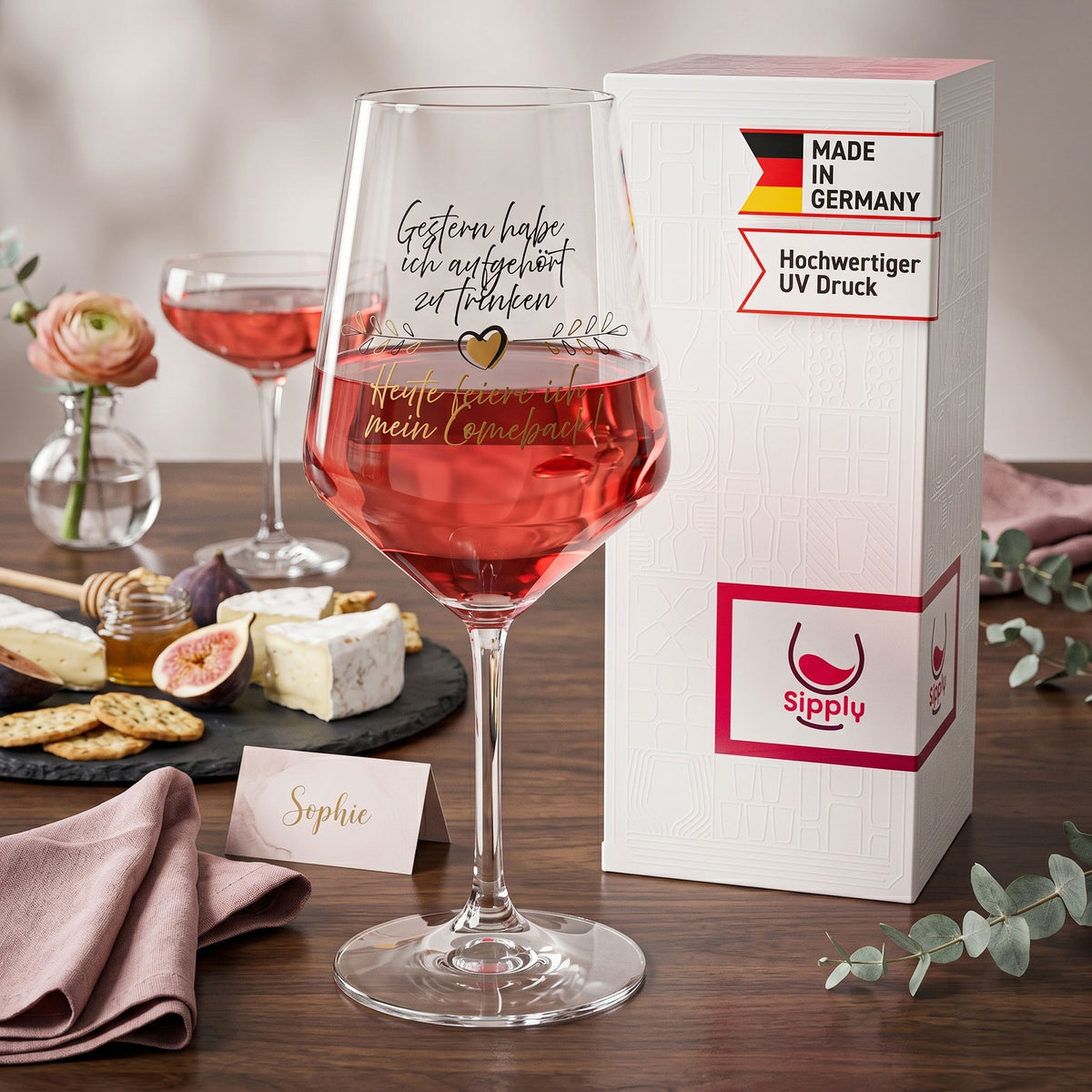 Verre à vin Sipply avec inscription « Mein Comeback ! » (Mon grand retour !), 0,5 l – Vue 3