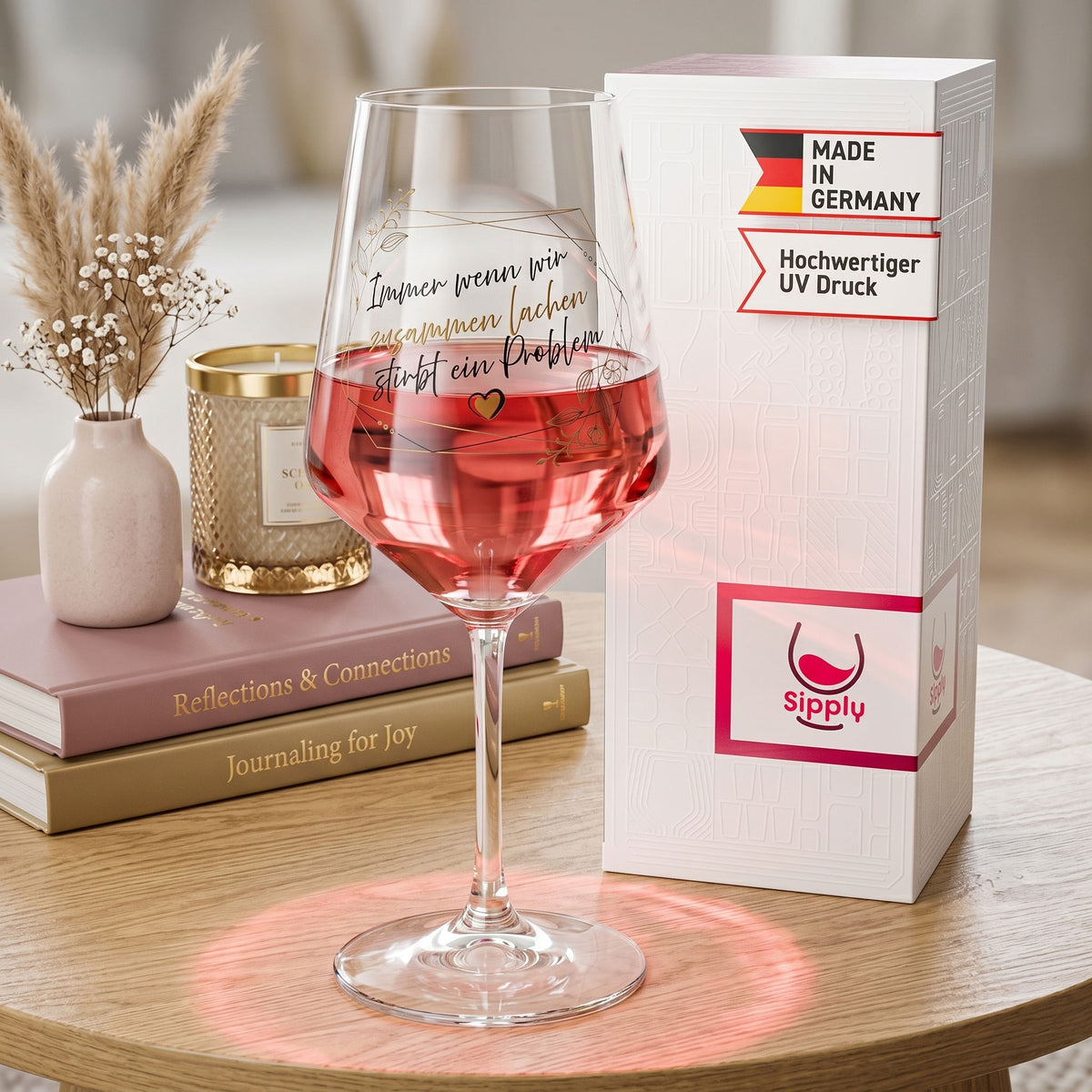 Verre à vin Sipply avec inscription « Quand on rit ensemble », 0,5 l – Vue 3