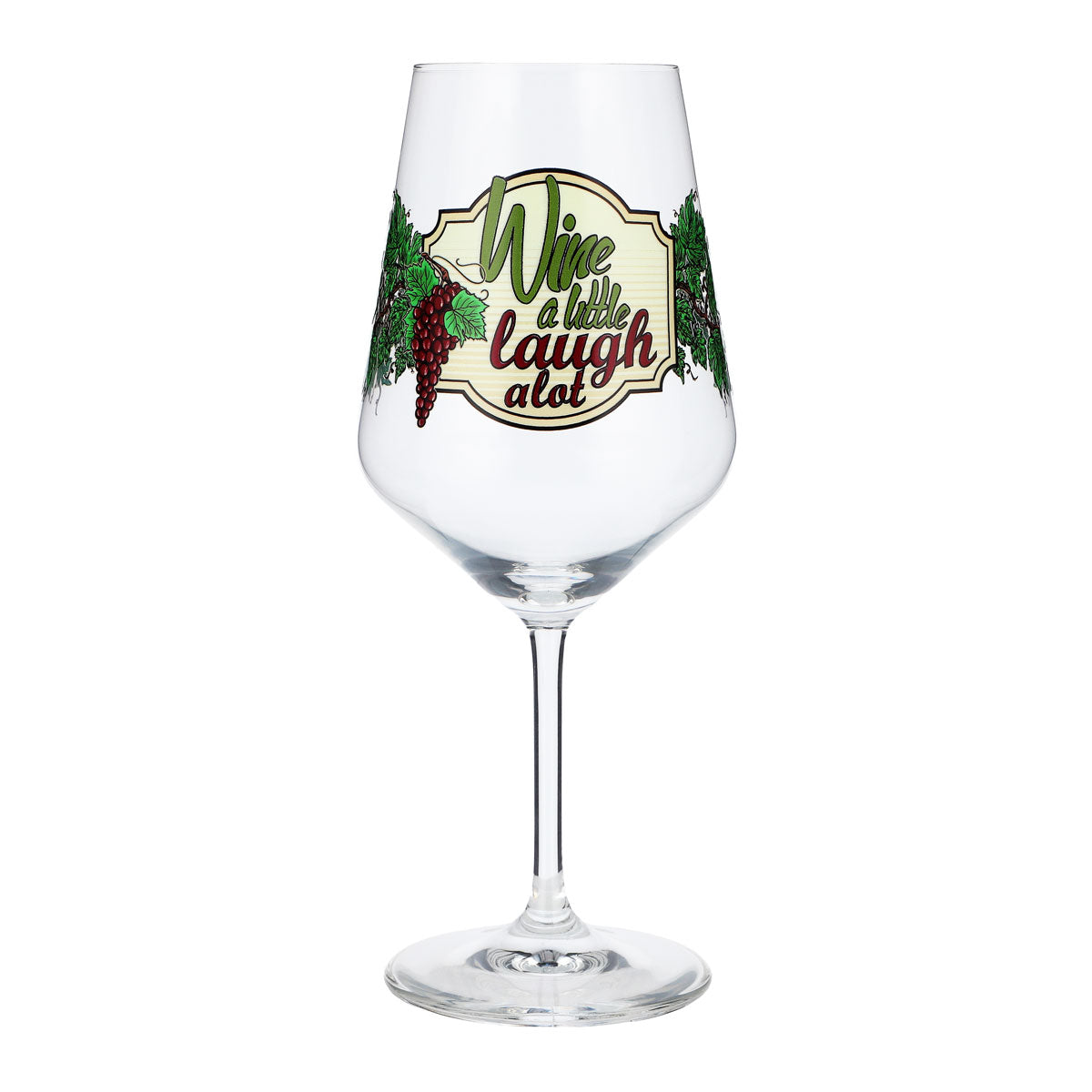 Verre à vin Sipply avec inscription « Wine a little laugh a lot » (Bois un peu, ris beaucoup) 0,5 l – Vue 5